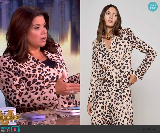L'Agence Atmore Double-Breasted Blazer worn by Ana Navarro on The View