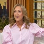 Lara's pink short sleeve top on Good Morning America