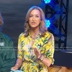 Lara’s yellow animal print shirtdress on Good Morning America