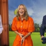 Lara’s orange mini shirtdress on Good Morning America