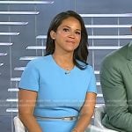 Laura’s blue short sleeve sheath dress on Today