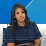 Laura's navy crochet trim mini shirtdress on Today