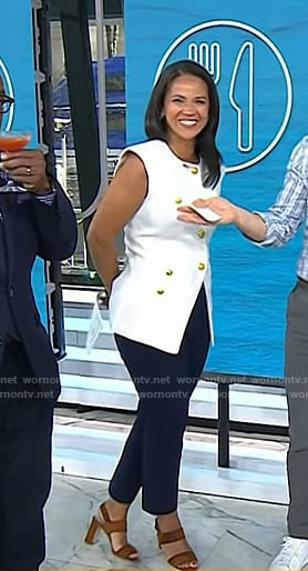 Laura’s brown suede sandals on Today
