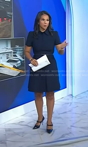 Laura's navy heel pumps on Today