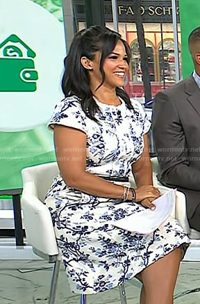 Laura’s white floral print dress on Today