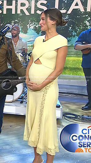 Lauren Bushnell Lane’s yellow cutout dress on Today