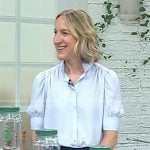 Lauren Iannotti’s blue puff sleeve blouse on Today