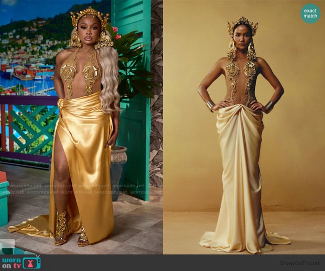 Le Thanh Hoa Golden Heritage Gown worn by Phaedra Parks on The Real Housewives of Atlanta