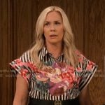 Leanne’s striped and floral shirt dress on Leanne