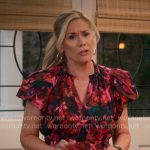 Leanne's floral puff-sleeve dress on Leanne