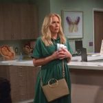 Leanne’s green pleated shirtdress on Leanne