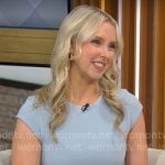Leigha Stepp Tingle’s blue cap-sleeve dress on CBS Mornings