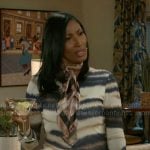 Leslie’s tie dye ruched front dress on Beyond the Gates