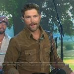 Chris Lane’s brown suede western shirt on Today