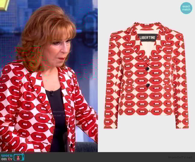 Libertine French Kissing In The USA Short Jacket worn by Joy Behar on The View