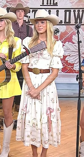 Lily Castellow's white floral dress on Today