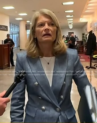 Lisa Murkowski’s blue double breasted blazer on Today