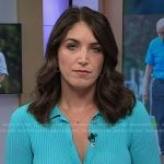 Liz’s blue ribbed polo dress on Today