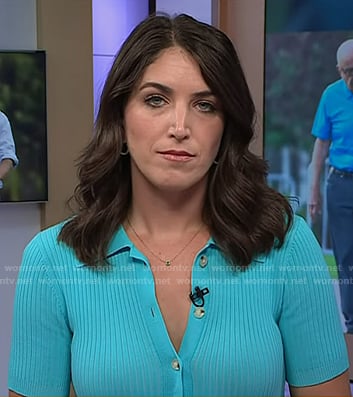 Liz's blue ribbed polo dress on Today