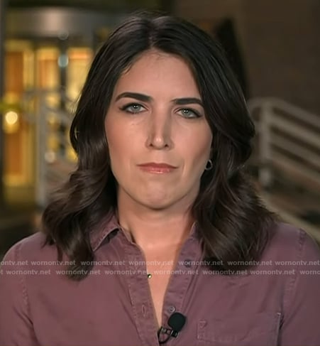 Liz's purple button down shirt on Today