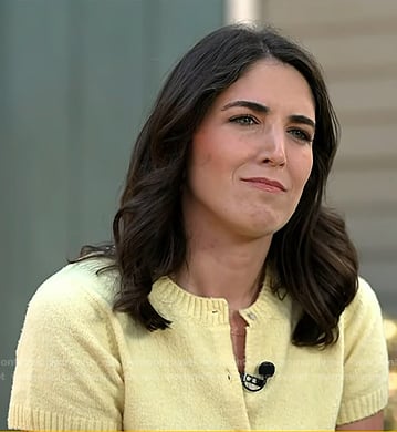 Liz’s yellow short sleeve cardigan on Today
