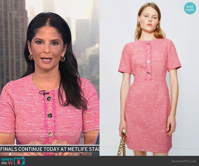 LK Bennett Dr. Varley Tweed Mini Dress worn by Darlene Rodriguez on Today