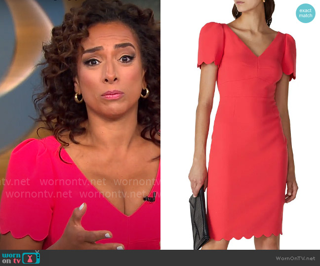 LK Bennett Enid Dress worn by Michelle Miller on CBS Mornings