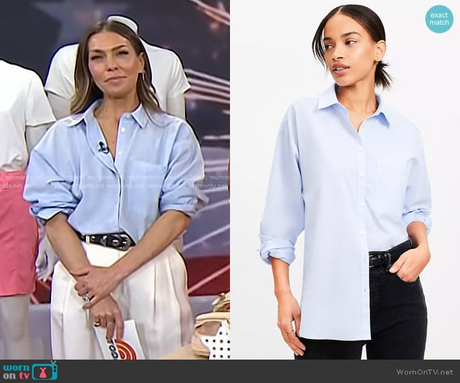 Melissa Garcia’s but button down shirt on Today