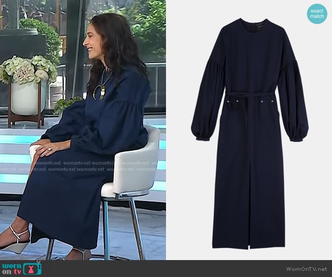 Longchamp Popelin Dress in Navy worn by Jacqui Gifford on Today