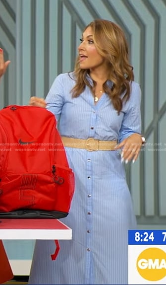 Lori's blue striped shirtdress on Good Morning America