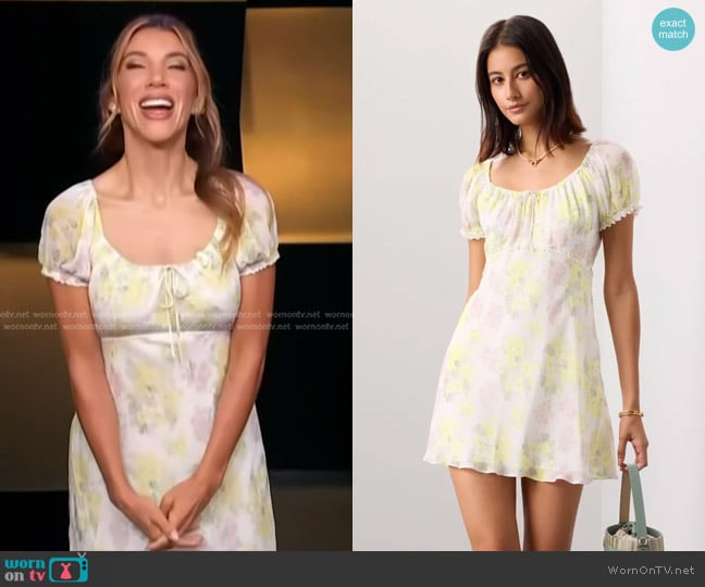 LoveShackFancy Clemente Dress worn by Adrianna Costa on Access Hollywood
