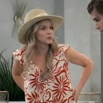 Lulu’s red printed top on General Hospital