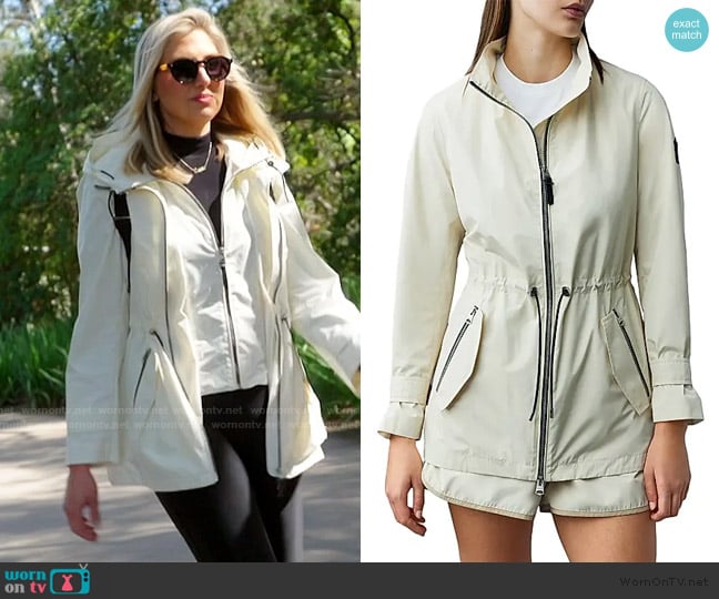 Mackage Melany Hooded Raincoat worn by Gina Kirschenheiter on The Real Housewives of Orange County