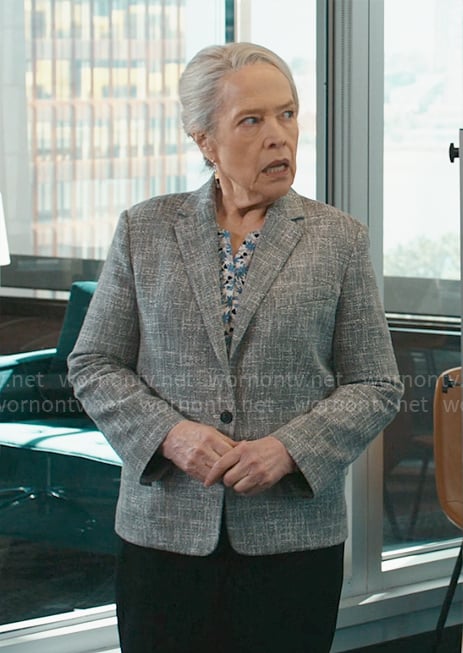 Madeline’s grey textured blazer on Matlock