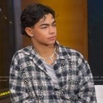 Malachi Barton’s embellished plaid shirt on Good Morning America