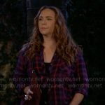 Mariah’s purple plaid shirt on The Young and the Restless