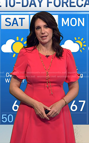 Maria's pink ruffle sleeve dress on Today