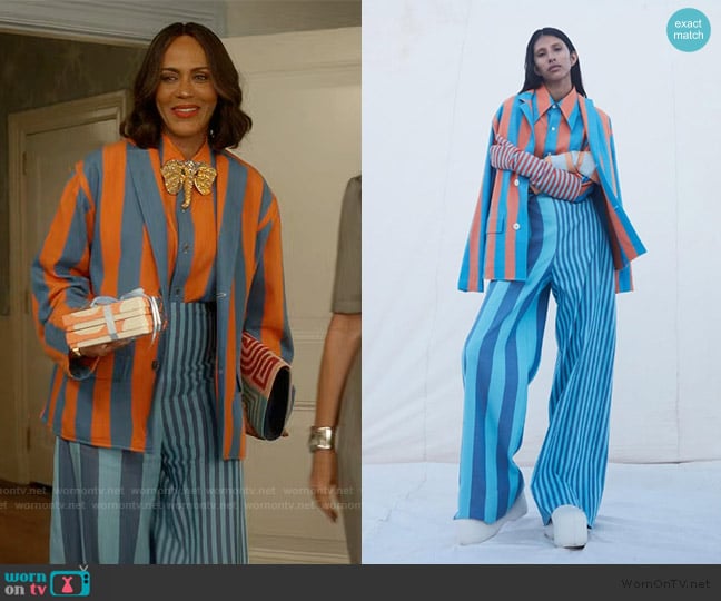 Marrakshi Life Big Collar Shirt worn by Lisa Todd Wexley (Nicole Ari Parker) on And Just Like That