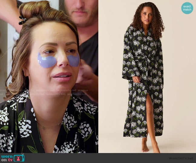 Mason Grey LA Kaia Cloud Jersey Kimono Robe in Blossom worn by Kristen Doute on The Valley