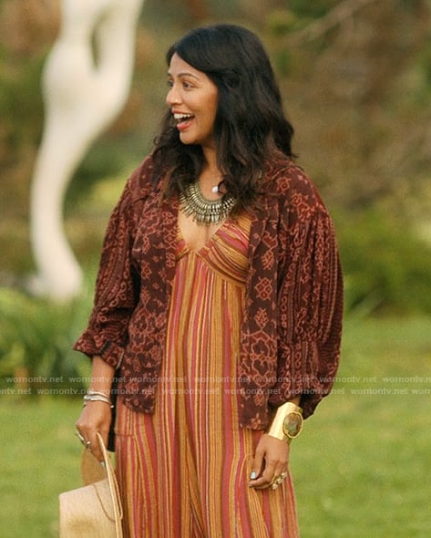Maya's striped jumpsuit on We Were Liars