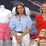 Melissa Garcia’s but button down shirt on Today
