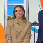 Melissa’s beige blazer and shorts on Today