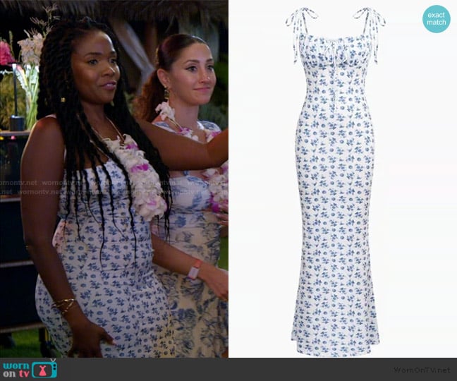 Micas Floral Maxi Dress worn by Jasmine Goode on The Valley