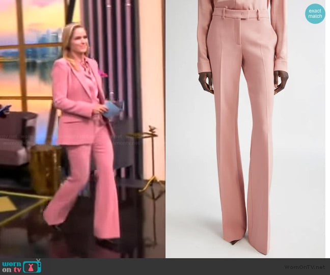 Michael Kors Collection Haylee Flare Trousers worn by Sara Haines on The View