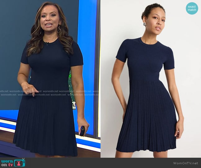 Michael Kors Mixed Stitch Flare Dress worn by Adelle Caballero on Today