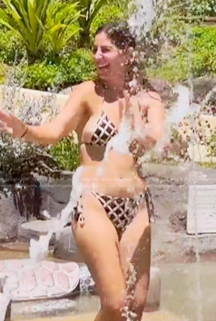 Michelle’s check print bikini set on The Valley