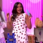 Mindy Kaling’s white lip print dress on The View