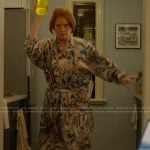 Miranda's printed robe on And Just Like That