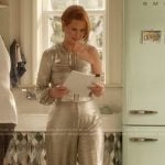 Miranda’s silver metallic jumpsuit on And Just Like That