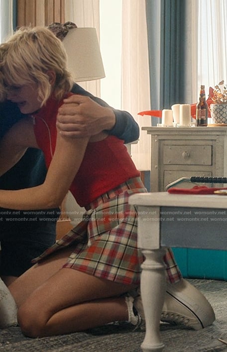 Mirren’s plaid mini skirt on We Were Liars